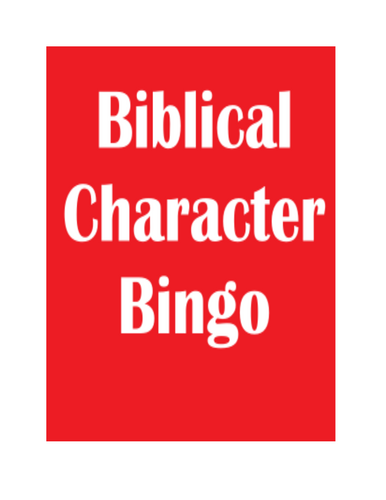 Biblical Character Bingo