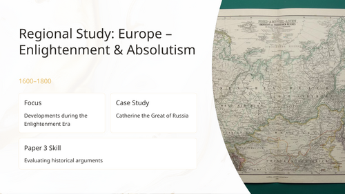 IB History Paper 3 Europe: Catherine the Great - Developments during the Enlightenment Era