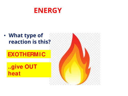 Exothermic and endothermic profiles