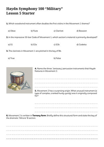 Haydn "Military" Symphony - Lesson 5 Movement 2 the Military Character