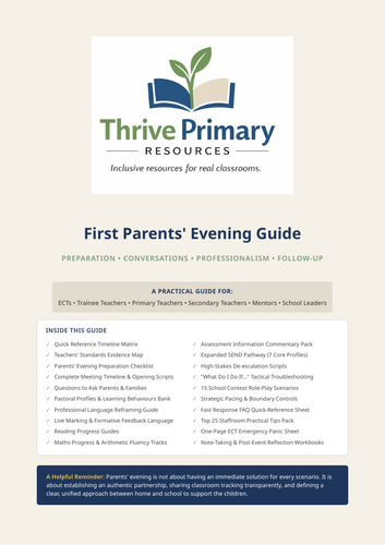 First Parents' Evening Success Framework | ECT, PGCE & Teacher Parent Meeting Guide