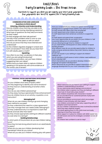 Assessing The 17 Early Learning Goals
