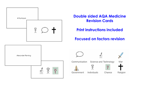 GCSE AQA Medicine: Revision Cards (Health and the People) / FACTORS