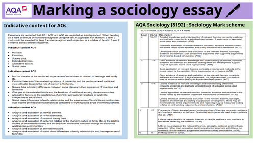 Marking Sociology Essays