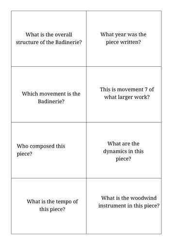 Bach GCSE Music 40 Revision Flashcards