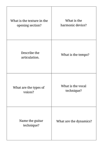 GCSE Music Revision Flashcards