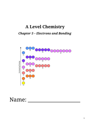 OCR A Level Chemistry Chapter 5 - Electrons and Bonding