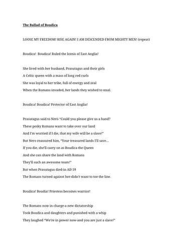Boudica Poem