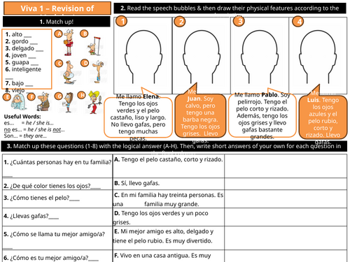 Viva 1 Module 4 Revision Worksheet / Knowledge Organiser