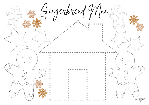 Gingerbread Man tracing activity