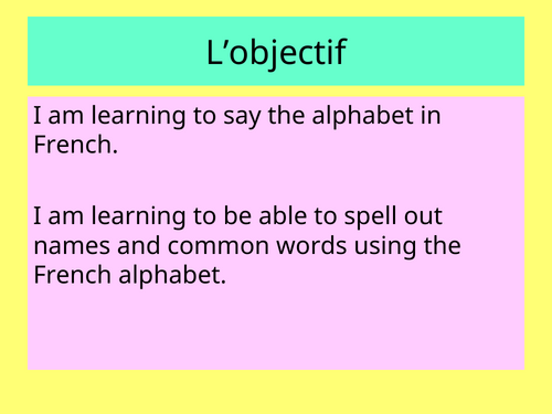 French Alphabet KS2 ppt