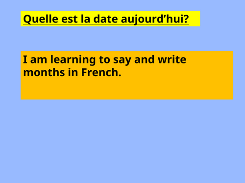 French months powerpoint for key stage 2 learners.