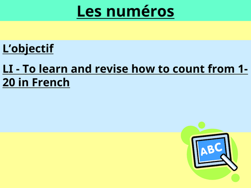 French numbers powerpoint for key stage 2 learners.