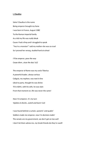 I, Claudius-the life of Roman Emperor Claudius Caesar