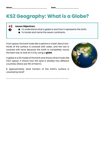 KS2 Geography - What is a Globe?