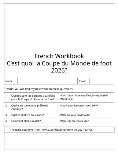 World Cup 2026 (French booklet with slides)