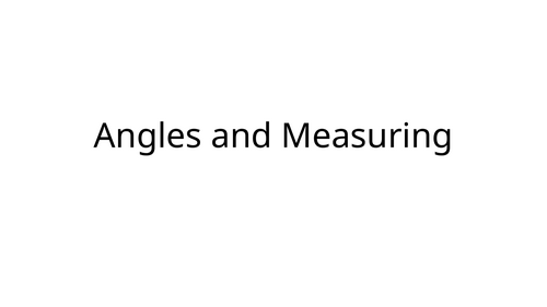 Year 7- Angles Topic