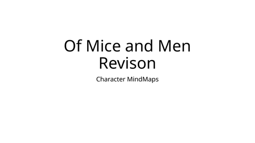 WJEC GCSE English Literature Of Mice and Men character quotes revision mindmaps