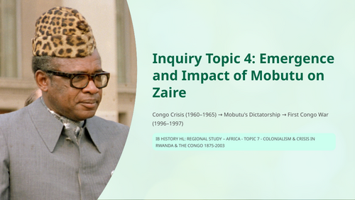IB History HL Africa: Mobutu Impact on Zaire
