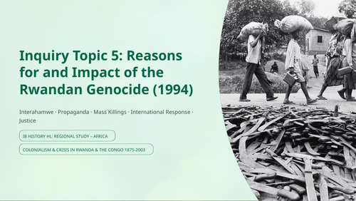 IB History HL Africa: Reasons for & Impact of the Rwandan Genocide 1994
