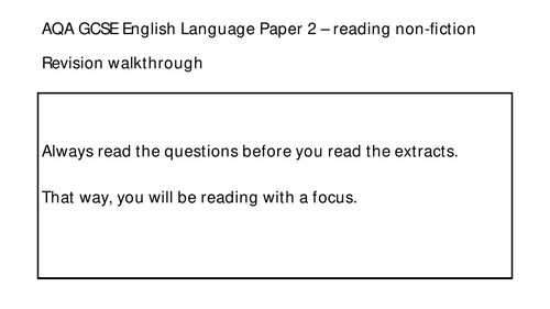 AQA Eng Lang Paper 2 Walkthrough Revision Tigers with model answers