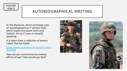 KS3 highly adapted SEND 4 week full scheme - narrative writing (The Manhunt stimulus)