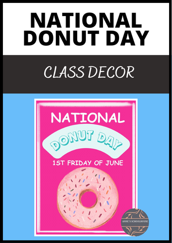 National Donut Day Poster/Class Decor