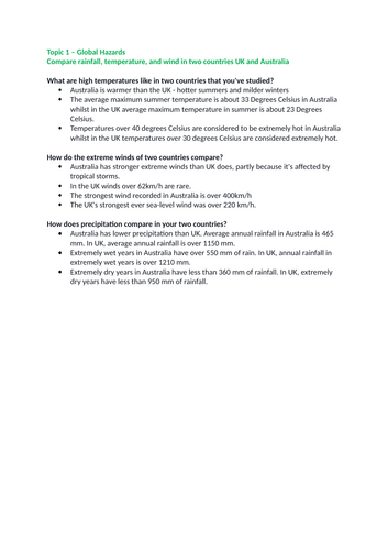GCSE Geography OCR B Paper 1, 2 and 3 Grade 9 Revision Notes Bundle - Multi Resource