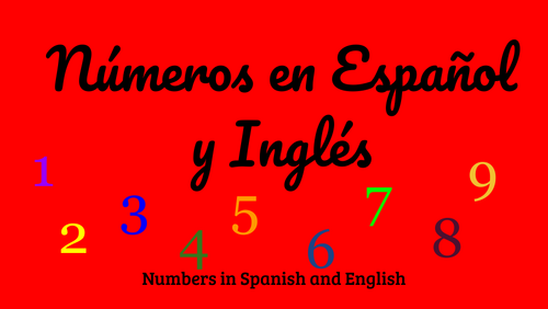Spanish and English Number Memory Game