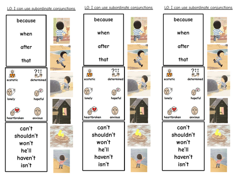 Year 2 The Storm Whale Subordinating Conjunctions
