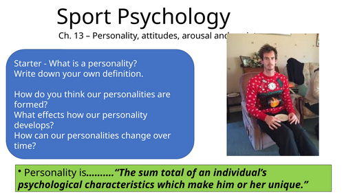 A Level Edexcel PE Personality Theories and Attitudes