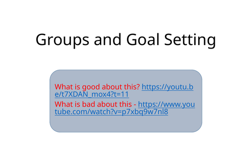 A Level Edexcel PE Group Dynamics & SMARTER Targets