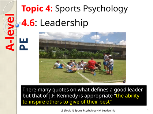 A Level Edexcel PE Leadership