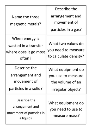 P2 question cards Edexcel foundation