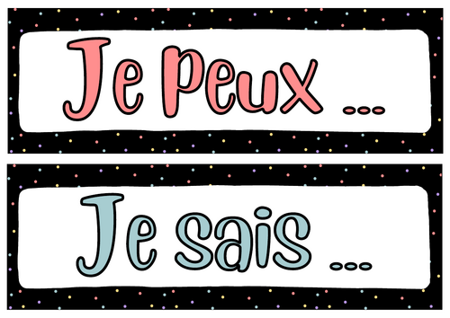 French Sight Words & Sentence Starters Flashcards - Oral Communication & Writing