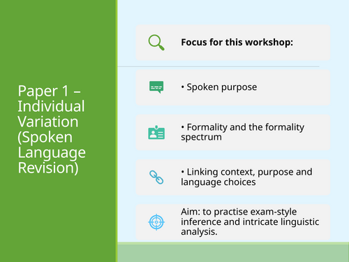Spoken Language Analysis & Inference