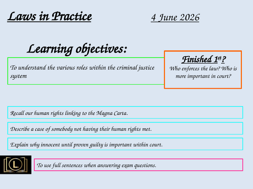 Theme C: 5 Who puts the law in to practice?