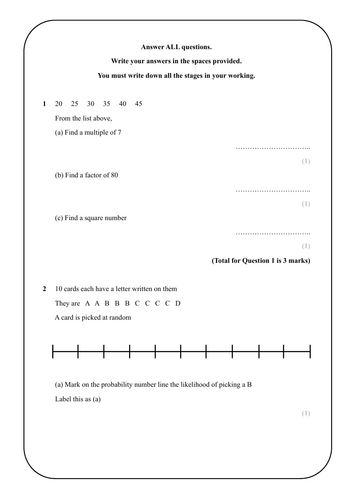 GCSE Maths Foundation Edexcel Predicted Paper 3 2026