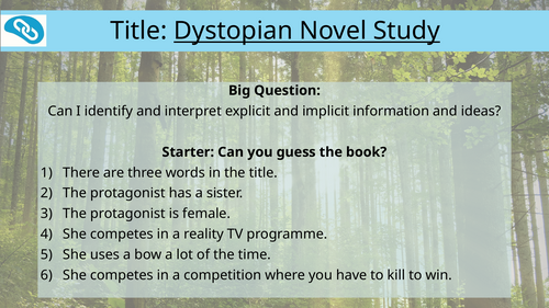 'The Hunger Games' full scheme of learning