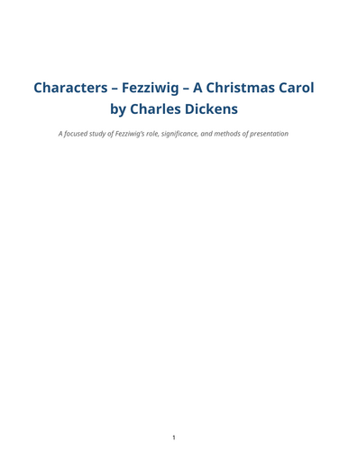 A Christmas Carol – Charles Dickens – Fezziwig
