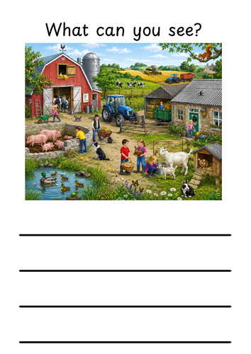 Animal Edition: What can you see? Writing prompts EYFS/KS1