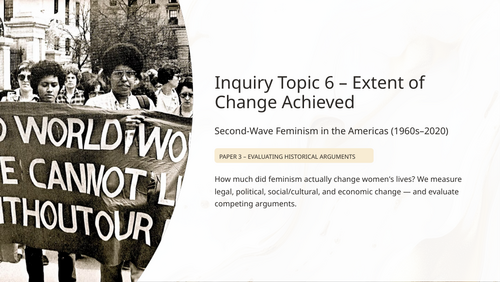 IB History HL Americas: Extent of Change Achieved by Second-Wave Feminism