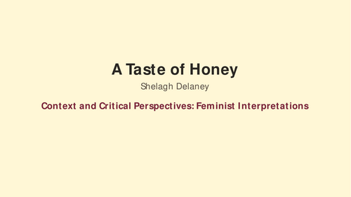 A Taste of Honey – Shelagh Delaney – Feminist Interpretations