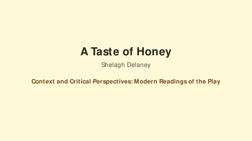 A Taste of Honey – Shelagh Delaney – Modern Readings of the Play