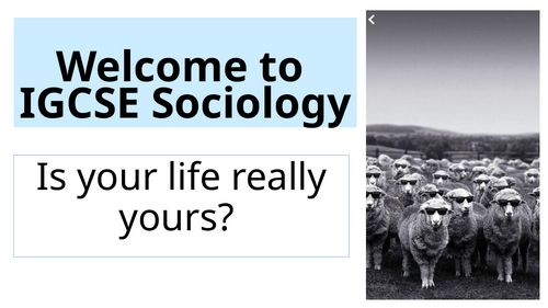IGCSE Sociology Taster Session Lesson Oxford AQA /CIE