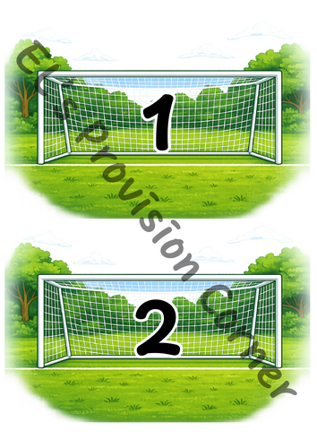football goal- numbers 1-20- Maths- continuous provision