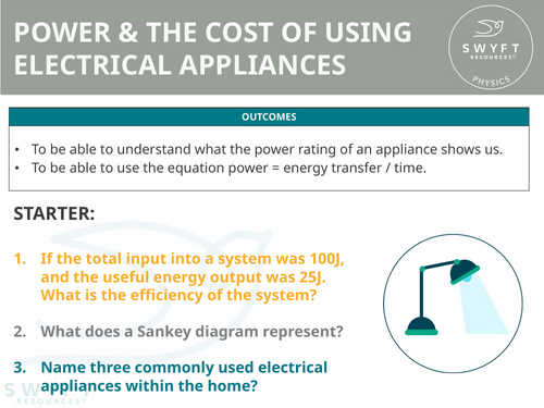 NEW WJEC (2026) GCSE Science - Power & Energy Transfer
