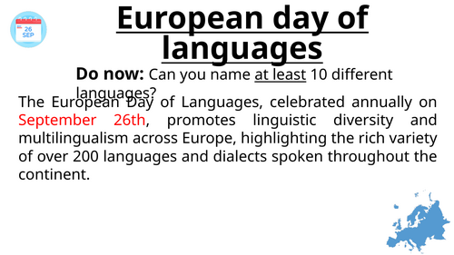 European Day of Languages, 2026