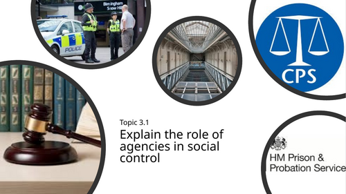 WJEC Criminology Unit 4 – Topic 3.1: Role of Agencies in Social Control