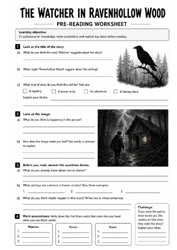 2026 onward: GCSE English Language Paper 1 Horror Reading & Writing Ravenhollow